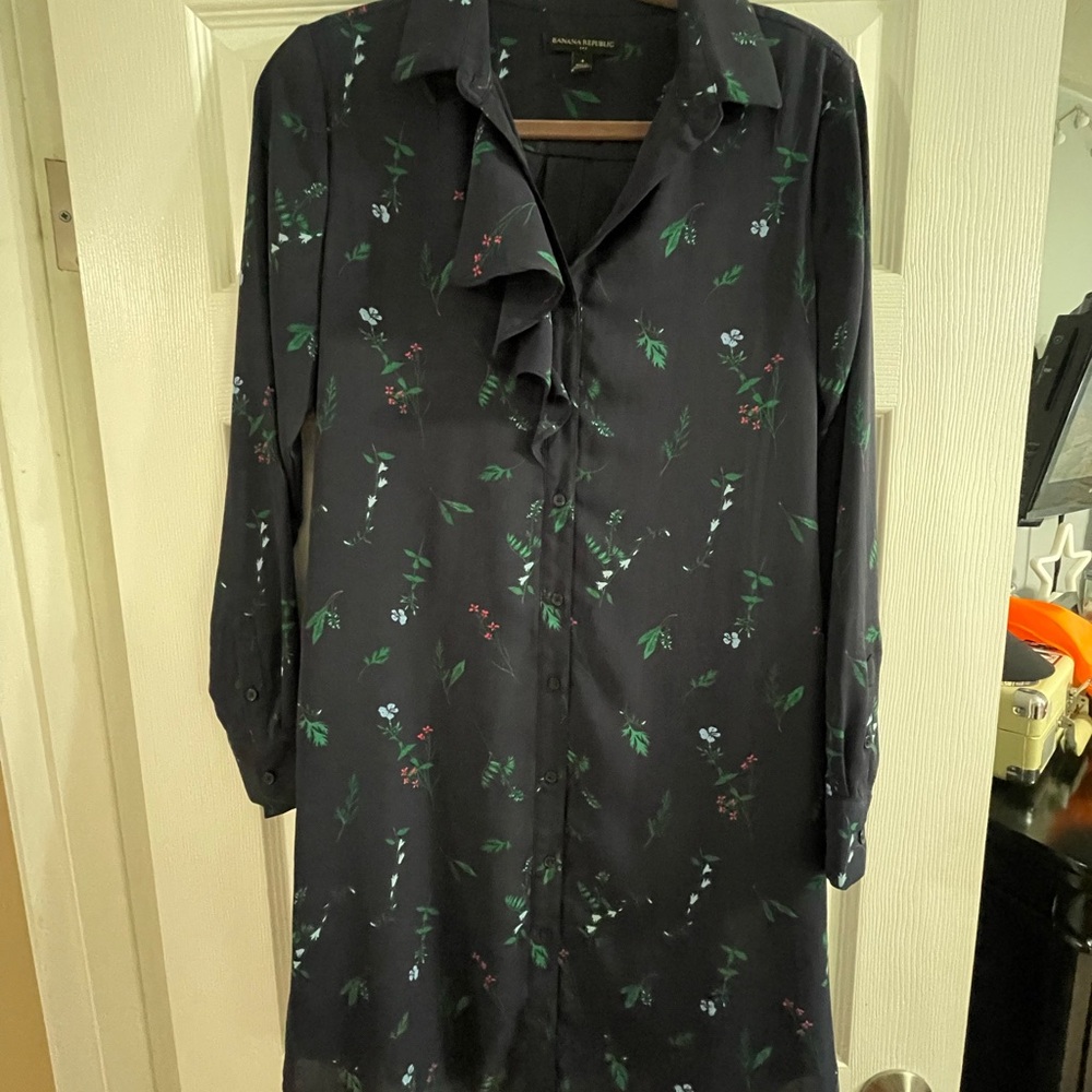 Banana Republic Dark Floral Dress
